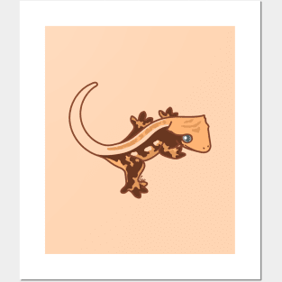 Harlequin Pinstripe Crested Gecko - Tri-color II Posters and Art